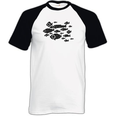 Motiv: TShirt Baseball - fish watch - bestimme auf Wunsch Details wie Produkt, Grösse, Farbe und Position selbst ! Motiv: TShirt Baseball - fish watch