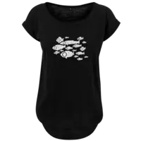 Motiv: Ladies Long Slub Tee - fish watch - bestimme auf Wunsch Details wie Produkt, Grösse, Farbe und Position selbst ! Motiv: Ladies Long Slub Tee - fish watch