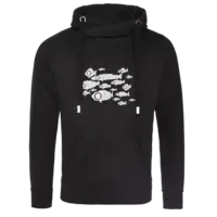 Motiv: Cross Neck Hoodie - fish watch - bestimme auf Wunsch Details wie Produkt, Grösse, Farbe und Position selbst ! Motiv: Cross Neck Hoodie - fish watch