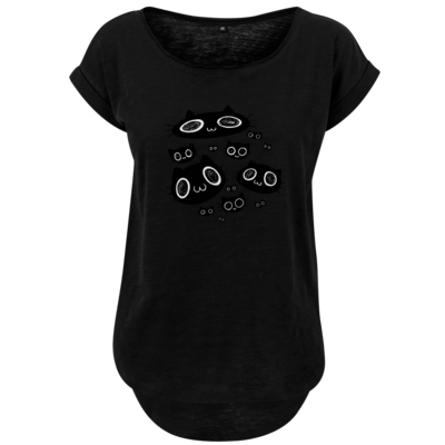 Motiv: Ladies Long Slub Tee - kitten stare - bestimme auf Wunsch Details wie Produkt, Grösse, Farbe und Position selbst ! Motiv: Ladies Long Slub Tee - kitten stare