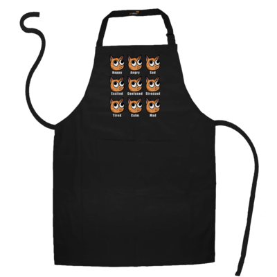Motiv: Schürze - E-Meow-tions - bestimme auf Wunsch Details wie Produkt, Grösse, Farbe und Position selbst ! Motiv: Schürze - E-Meow-tions