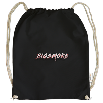 Motiv: Cotton Gymsac - Schriftzug Big Smoke - bestimme auf Wunsch Details wie Produkt, Grösse, Farbe und Position selbst ! Motiv: Cotton Gymsac - Schriftzug Big Smoke