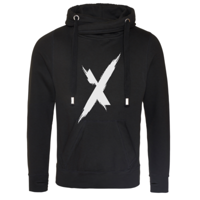 Motiv: Cross Neck Hoodie - Main Logo - bestimme auf Wunsch Details wie Produkt, Grösse, Farbe und Position selbst ! Motiv: Cross Neck Hoodie - Main Logo
