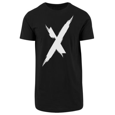 Motiv: Shaped Long Tee - Main Logo - bestimme auf Wunsch Details wie Produkt, Grösse, Farbe und Position selbst ! Motiv: Shaped Long Tee - Main Logo