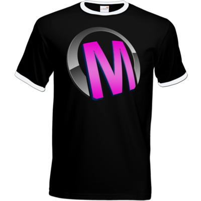 Motiv: T-Shirt Ringer - Macho - Logo - Rosa 