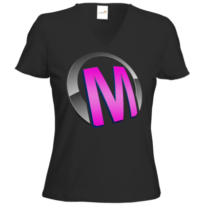 Motiv: T-Shirts Damen V-Neck FAIR WEAR - Macho - Logo - Rosa - bestimme auf Wunsch Details wie Produkt, Grösse, Farbe und Position selbst ! Motiv: T-Shirts Damen V-Neck FAIR WEAR - Macho - Logo - Rosa