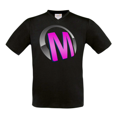 Motiv: T-Shirt V-Neck FAIR WEAR - Macho - Logo - Rosa 