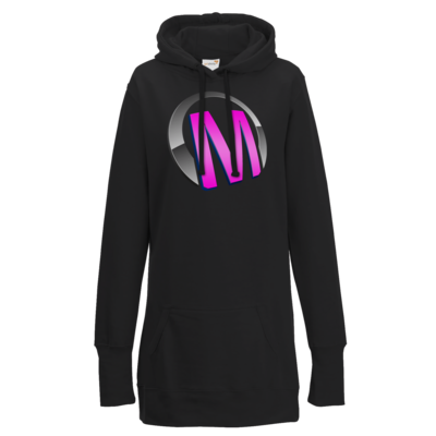 Motiv: Lady Longline Hoodie - Macho - Logo - Rosa - bestimme auf Wunsch Details wie Produkt, Grösse, Farbe und Position selbst ! Motiv: Lady Longline Hoodie - Macho - Logo - Rosa