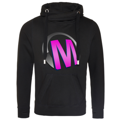 Motiv: Cross Neck Hoodie - Macho - Logo - Rosa 