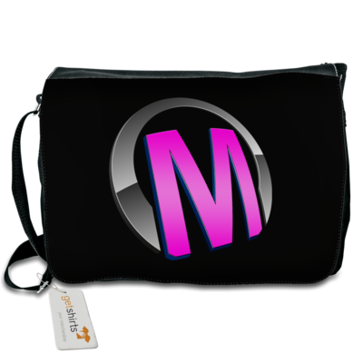 Motiv: Schultertasche - Macho - Logo - Rosa - bestimme auf Wunsch Details wie Produkt, Grösse, Farbe und Position selbst ! Motiv: Schultertasche - Macho - Logo - Rosa