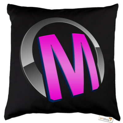 Motiv: Kissen Baumwolle - Macho - Logo - Rosa 