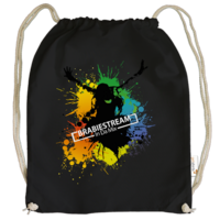 Motiv: Cotton Gymsac - brabiestream Logo - bestimme auf Wunsch Details wie Produkt, Grösse, Farbe und Position selbst ! Motiv: Cotton Gymsac - brabiestream Logo