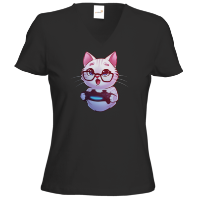 Motiv: T-Shirt Damen V-Neck Classic - Nashi - Logo - bestimme auf Wunsch Details wie Produkt, Grösse, Farbe und Position selbst ! Motiv: T-Shirt Damen V-Neck Classic - Nashi - Logo