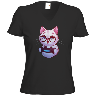 Motiv: T-Shirts Damen V-Neck FAIR WEAR - Nashi - Logo - bestimme auf Wunsch Details wie Produkt, Grösse, Farbe und Position selbst ! Motiv: T-Shirts Damen V-Neck FAIR WEAR - Nashi - Logo