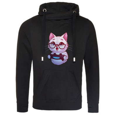 Motiv: Cross Neck Hoodie - Nashi - Logo - bestimme auf Wunsch Details wie Produkt, Grösse, Farbe und Position selbst ! Motiv: Cross Neck Hoodie - Nashi - Logo