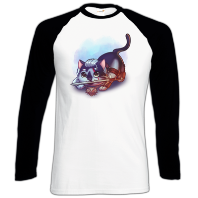 Motiv: Longsleeve Baseball T - Pan Tau - Geralt (witcher) - bestimme auf Wunsch Details wie Produkt, Grösse, Farbe und Position selbst ! Motiv: Longsleeve Baseball T - Pan Tau - Geralt (witcher)