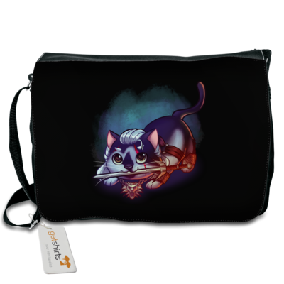 Motiv: Schultertasche - Pan Tau - Geralt (witcher) - bestimme auf Wunsch Details wie Produkt, Grösse, Farbe und Position selbst ! Motiv: Schultertasche - Pan Tau - Geralt (witcher)