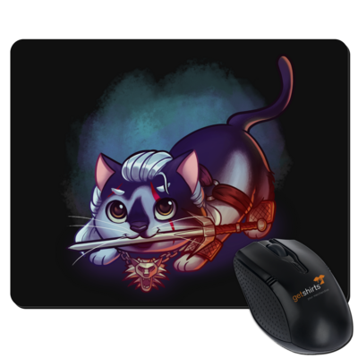Motiv: Mousepad Textil - Pan Tau - Geralt (witcher) - bestimme auf Wunsch Details wie Produkt, Grösse, Farbe und Position selbst ! Motiv: Mousepad Textil - Pan Tau - Geralt (witcher)