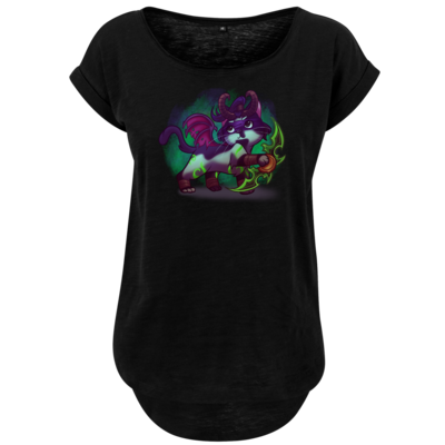 Motiv: Ladies Long Slub Tee - Pan Tau - Illidan (wow) - bestimme auf Wunsch Details wie Produkt, Grösse, Farbe und Position selbst ! Motiv: Ladies Long Slub Tee - Pan Tau - Illidan (wow)