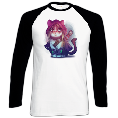 Motiv: Longsleeve Baseball T - Kitty - Sylvanas (wow) - bestimme auf Wunsch Details wie Produkt, Grösse, Farbe und Position selbst ! Motiv: Longsleeve Baseball T - Kitty - Sylvanas (wow)