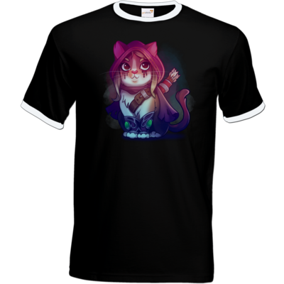 Motiv: T-Shirt Ringer - Kitty - Sylvanas (wow) - bestimme auf Wunsch Details wie Produkt, Grösse, Farbe und Position selbst ! Motiv: T-Shirt Ringer - Kitty - Sylvanas (wow)