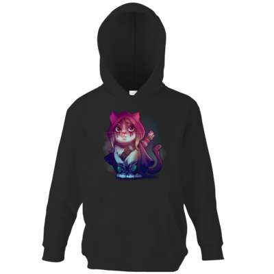 Motiv: Kids Hooded Sweat - Kitty - Sylvanas (wow) - bestimme auf Wunsch Details wie Produkt, Grösse, Farbe und Position selbst ! Motiv: Kids Hooded Sweat - Kitty - Sylvanas (wow)