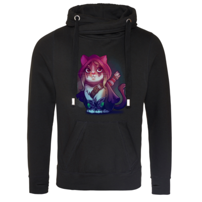 Motiv: Cross Neck Hoodie - Kitty - Sylvanas (wow) - bestimme auf Wunsch Details wie Produkt, Grösse, Farbe und Position selbst ! Motiv: Cross Neck Hoodie - Kitty - Sylvanas (wow)