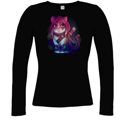 Motiv: Longsleeve Damen Organic - Kitty - Sylvanas (wow) - bestimme auf Wunsch Details wie Produkt, Grösse, Farbe und Position selbst ! Motiv: Longsleeve Damen Organic - Kitty - Sylvanas (wow)