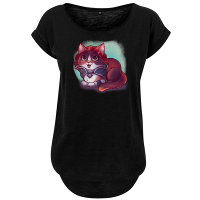 Motiv: Ladies Long Slub Tee - Kitty - Triss (witcher) - bestimme auf Wunsch Details wie Produkt, Grösse, Farbe und Position selbst ! Motiv: Ladies Long Slub Tee - Kitty - Triss (witcher)