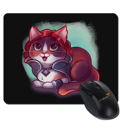 Motiv: Mousepad Textil - Kitty - Triss (witcher) - bestimme auf Wunsch Details wie Produkt, Grösse, Farbe und Position selbst ! Motiv: Mousepad Textil - Kitty - Triss (witcher)