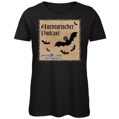 Motiv: Organic Lady T-Shirt - Aventurischer Podcast Cover - bestimme auf Wunsch Details wie Produkt, Grösse, Farbe und Position selbst ! Motiv: Organic Lady T-Shirt - Aventurischer Podcast Cover
