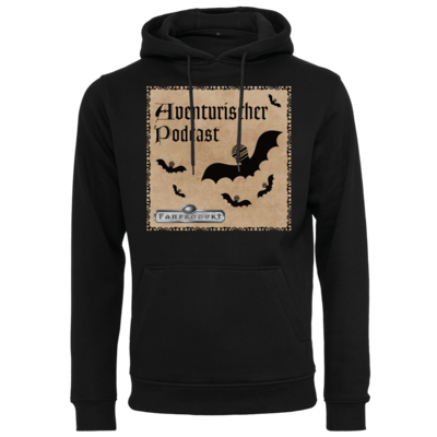 Motiv: Heavy Hoodie - Aventurischer Podcast Cover - bestimme auf Wunsch Details wie Produkt, Grösse, Farbe und Position selbst ! Motiv: Heavy Hoodie - Aventurischer Podcast Cover