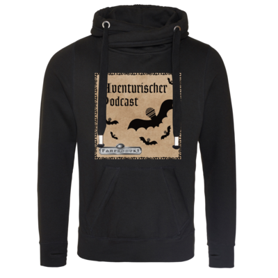 Motiv: Cross Neck Hoodie - Aventurischer Podcast Cover - bestimme auf Wunsch Details wie Produkt, Grösse, Farbe und Position selbst ! Motiv: Cross Neck Hoodie - Aventurischer Podcast Cover