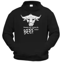 Motiv: Hoodie Classic - Willste Beef? - bestimme auf Wunsch Details wie Produkt, Grösse, Farbe und Position selbst ! Motiv: Hoodie Classic - Willste Beef?