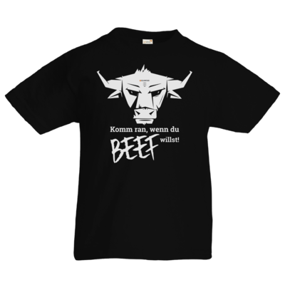 Motiv: Kids T-Shirt Premium FAIR WEAR - Willste Beef? - bestimme auf Wunsch Details wie Produkt, Grösse, Farbe und Position selbst ! Motiv: Kids T-Shirt Premium FAIR WEAR - Willste Beef?