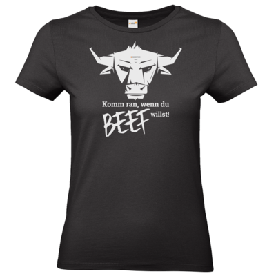 Motiv: T-Shirt Damen Premium FAIR WEAR - Willste Beef? - bestimme auf Wunsch Details wie Produkt, Grösse, Farbe und Position selbst ! Motiv: T-Shirt Damen Premium FAIR WEAR - Willste Beef?