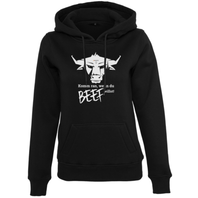 Motiv: Womens Heavy Hoody - Willste Beef? - bestimme auf Wunsch Details wie Produkt, Grösse, Farbe und Position selbst ! Motiv: Womens Heavy Hoody - Willste Beef?