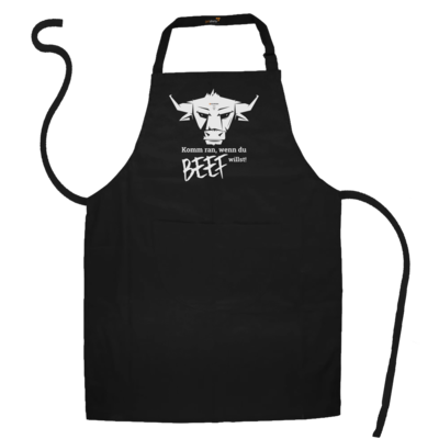 Motiv: Schürze - Willste Beef? - bestimme auf Wunsch Details wie Produkt, Grösse, Farbe und Position selbst ! Motiv: Schürze - Willste Beef?