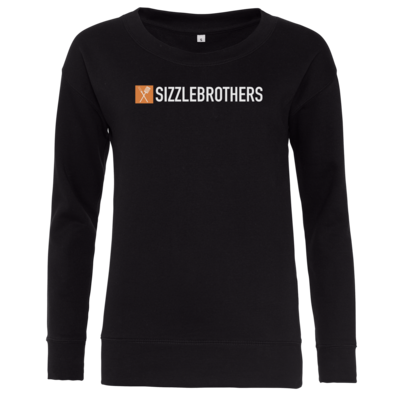 Motiv: Girlie Crew Sweatshirt - SizzleBrothers Logo - bestimme auf Wunsch Details wie Produkt, Grösse, Farbe und Position selbst ! Motiv: Girlie Crew Sweatshirt - SizzleBrothers Logo