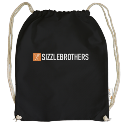 Motiv: Cotton Gymsac - SizzleBrothers Logo - bestimme auf Wunsch Details wie Produkt, Grösse, Farbe und Position selbst ! Motiv: Cotton Gymsac - SizzleBrothers Logo