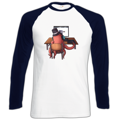 Motiv: Longsleeve Baseball T - Supporter Krake - bestimme auf Wunsch Details wie Produkt, Grösse, Farbe und Position selbst ! Motiv: Longsleeve Baseball T - Supporter Krake