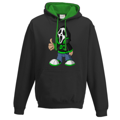 Motiv: Two-Tone Hoodie - Maskottchen - bestimme auf Wunsch Details wie Produkt, Grösse, Farbe und Position selbst ! Motiv: Two-Tone Hoodie - Maskottchen