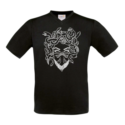 Motiv: T-Shirt V-Neck FAIR WEAR - Medusa - bestimme auf Wunsch Details wie Produkt, Grösse, Farbe und Position selbst ! Motiv: T-Shirt V-Neck FAIR WEAR - Medusa