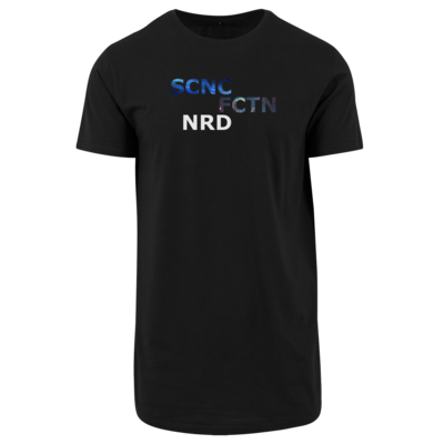 Motiv: Shaped Long Tee - Science Fiction Nerd | SCNC FCTN NRD - bestimme auf Wunsch Details wie Produkt, Grösse, Farbe und Position selbst ! Motiv: Shaped Long Tee - Science Fiction Nerd | SCNC FCTN NRD