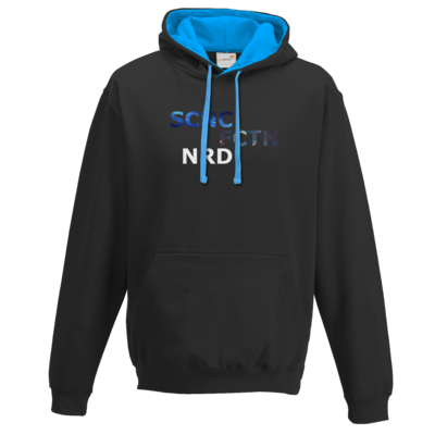 Motiv: Two-Tone Hoodie - Science Fiction Nerd | SCNC FCTN NRD - bestimme auf Wunsch Details wie Produkt, Grösse, Farbe und Position selbst ! Motiv: Two-Tone Hoodie - Science Fiction Nerd | SCNC FCTN NRD