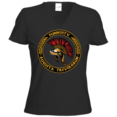 Motiv: T-Shirts Damen V-Neck FAIR WEAR - FunnehTV BIG - bestimme auf Wunsch Details wie Produkt, Grösse, Farbe und Position selbst ! Motiv: T-Shirts Damen V-Neck FAIR WEAR - FunnehTV BIG
