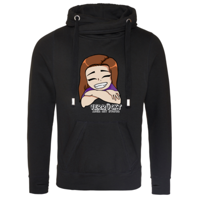 Motiv: Cross Neck Hoodie - Verrückt - bestimme auf Wunsch Details wie Produkt, Grösse, Farbe und Position selbst ! Motiv: Cross Neck Hoodie - Verrückt