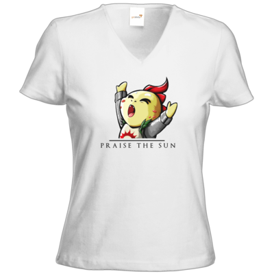 Motiv: T-Shirts Damen V-Neck FAIR WEAR - Praise Schwarz - bestimme auf Wunsch Details wie Produkt, Grösse, Farbe und Position selbst ! Motiv: T-Shirts Damen V-Neck FAIR WEAR - Praise Schwarz