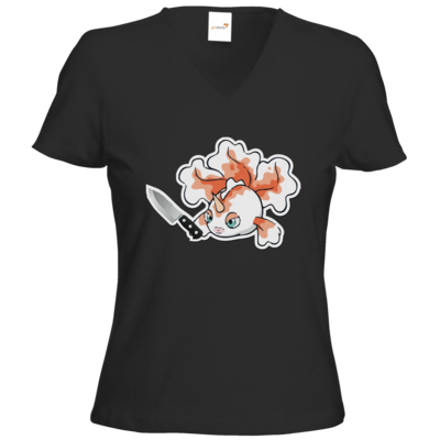 Motiv: T-Shirts Damen V-Neck FAIR WEAR - Gangstini - bestimme auf Wunsch Details wie Produkt, Grösse, Farbe und Position selbst ! Motiv: T-Shirts Damen V-Neck FAIR WEAR - Gangstini