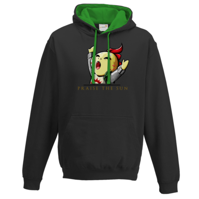 Motiv: Two-Tone Hoodie - Praise Gold - bestimme auf Wunsch Details wie Produkt, Grösse, Farbe und Position selbst ! Motiv: Two-Tone Hoodie - Praise Gold